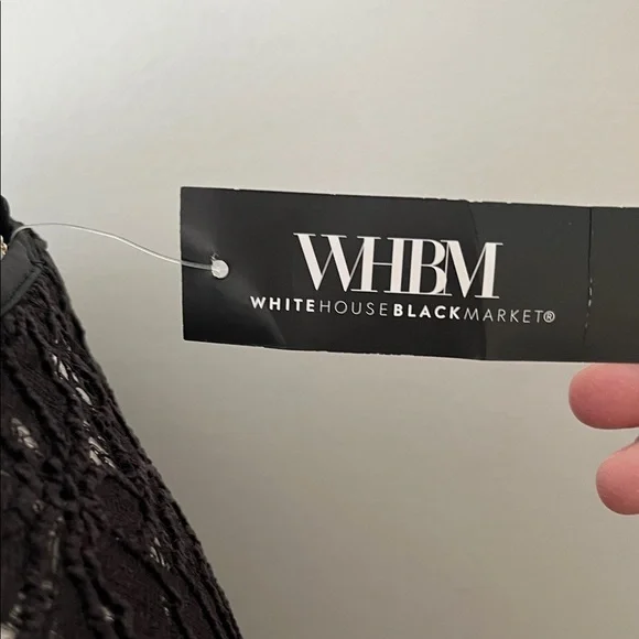 White House Black Market Black Lace Blouse - Picture 3 of 13